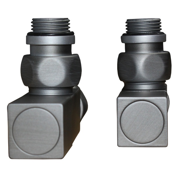 ВЕНТИЛЬ ЗАПОРНЫЙ УГЛОВОЙ КВАДР  3/4" x 1/2"  г/ш  SG 01CH0405/2 Silver матовый (НИКА)  купить оптом по выгодной цене в Москве