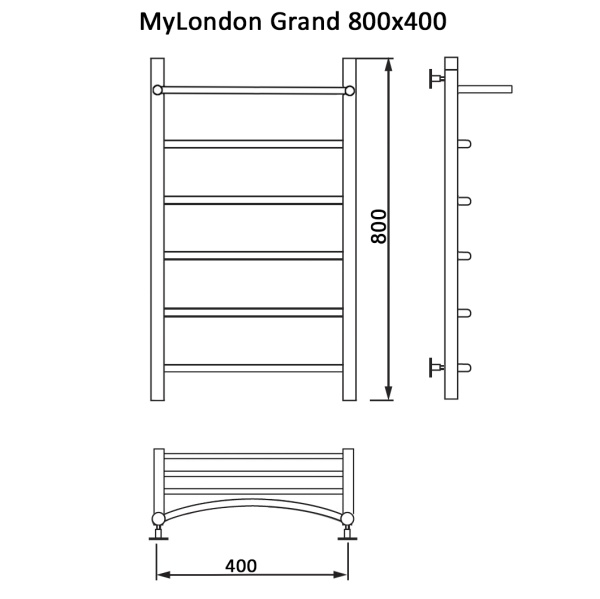 Фото Полотенцесушитель MYFREA My London (Grand) 80/40