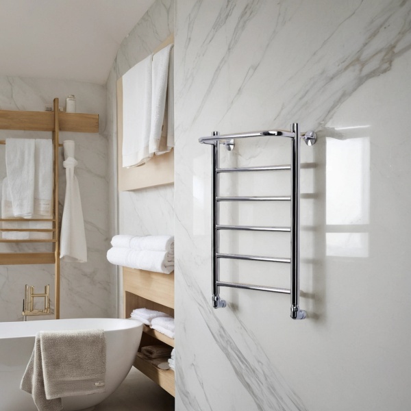 Фото Полотенцесушитель водяной Comfysan Капри (Capri) W-6 60/40 с полкой, хром