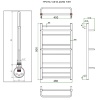 Полотенцесушитель ГРОТА VISTA 48/90 ТЭН хром