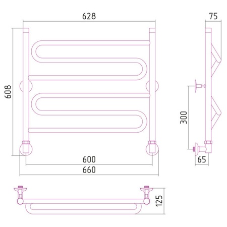 Фото Полотенцесушитель Стилье Вариация 60/60