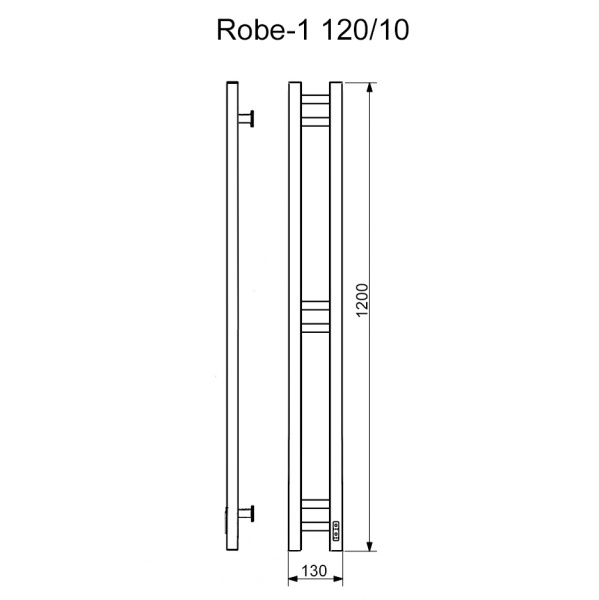 Полотенцесушитель Электрич.кабельный Ника РОБ-1 120/10 RAL9016 белый матовый правый тэн выбрать и сравнить в шоуруме или в онлайн магазине
