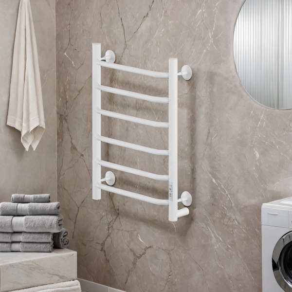 Полотенцесушитель электрический с/т Comfysan Скола (Scola) EC-6 60/50, белый - фото и схемы подключения