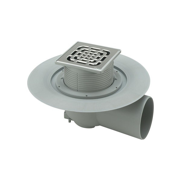 Трап напольный гориз. ф100 с решеткой 150х150 Viega 557171