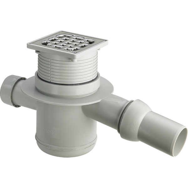 Трап для ванн гориз. ф50 регулируемый с насадкой 100х100 Viega Advantix (4921.4) 556907 