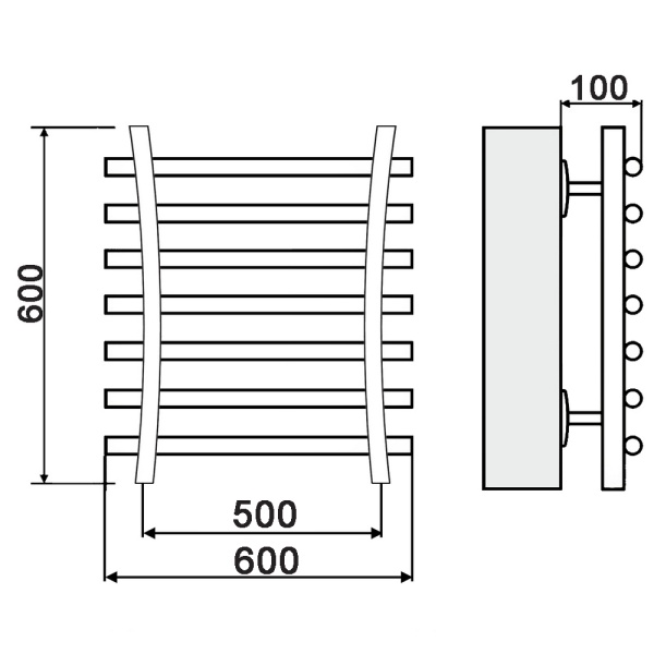 Фото Полотенцесушитель Ника ЛБ-8 60/50*