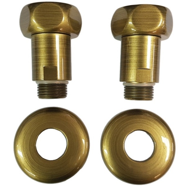 Американка для полотенцесушителя  прям 1" x 1"  г/ш  731SCH1010 бронза купить оптом по выгодной цене в Москве