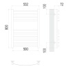 Фото Полотенцесушитель TERMINUS Стандарт Авиэль П10 500х800 NEW