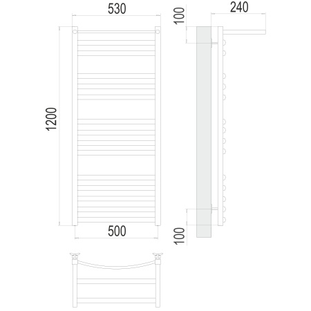 Фото Полотенцесушитель TERMINUS Стандарт Енисей с/п П15 500х1200 NEW