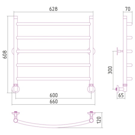Фото Полотенцесушитель Стилье Аксиома 60/60