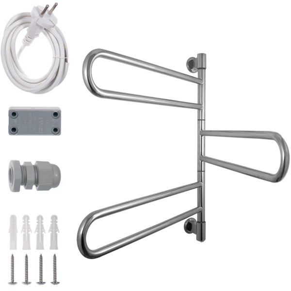 Полотенцесушитель Электрич. Energy U chrome G3 54W - фото и схемы подключения