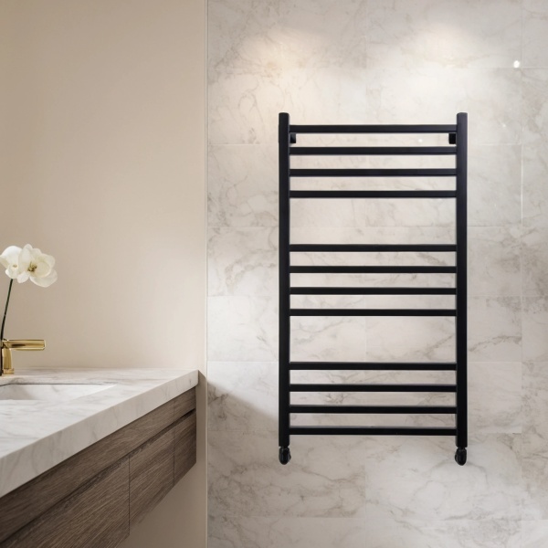 Фото Полотенцесушитель водяной Comfysan Пиоли-К (Pioli-K) W-10 100/50, черный