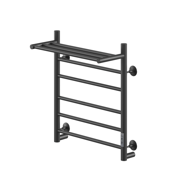 Полотенцесушитель Электрич.кабельный Ника ВЭЙ-2 60/50 с полкой RAL9005 черный матовый U - фото и схемы подключения