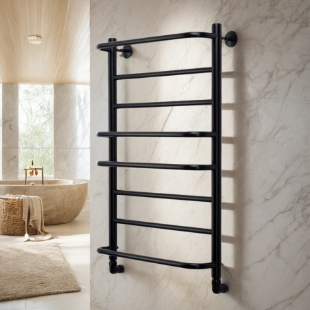 Фото Полотенцесушитель водяной Comfysan Пуро (Puro) W-8 80/50, черный