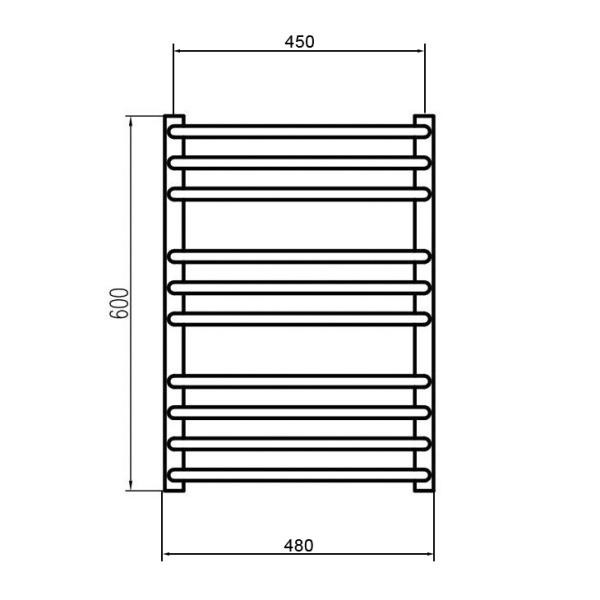 Фото Полотенцесушитель ГРОТА FORTE 48/60