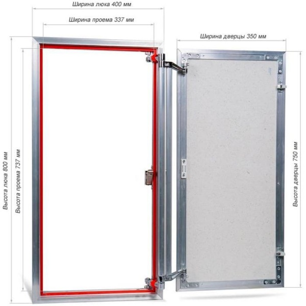 Люк под плитку ПРАКТИКА ЕВРОФОРМАТ АТР 40/80 (ш/в)