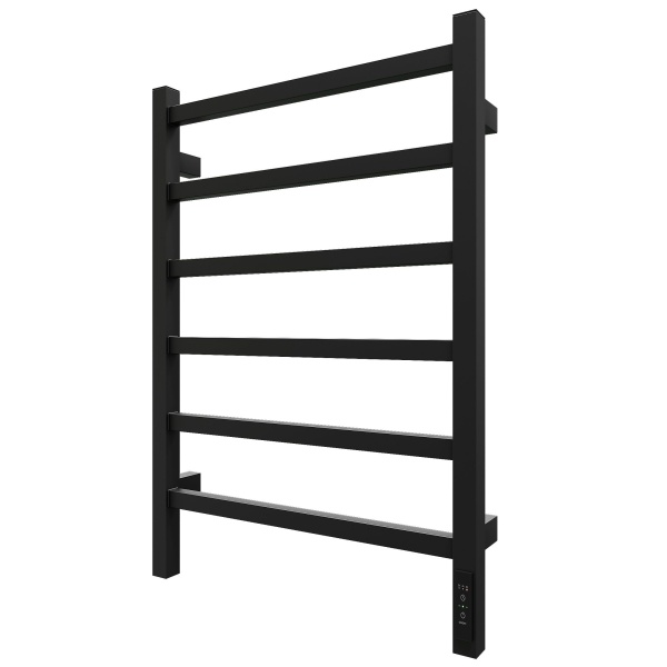 Полотенцесушитель Электрич. с/т GROIS Alex GR-101 400/600 П6 RAL9005 U черный матовый - фото и схемы подключения