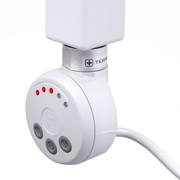 Электрический ТЭН Мег 1.0 600W RAL9016 белый, кабель спиральный с вилкой купить оптом по выгодной цене в Москве