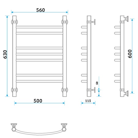 Фото Полотенцесушитель Energy Prestige 600/500
