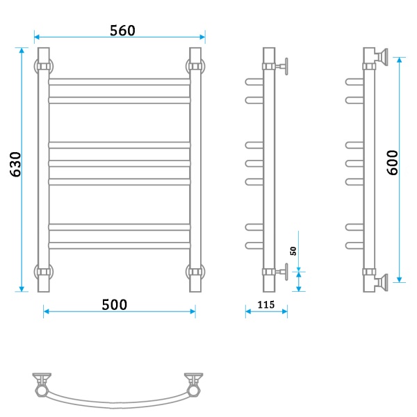 Фото Полотенцесушитель Energy Prestige 600/500