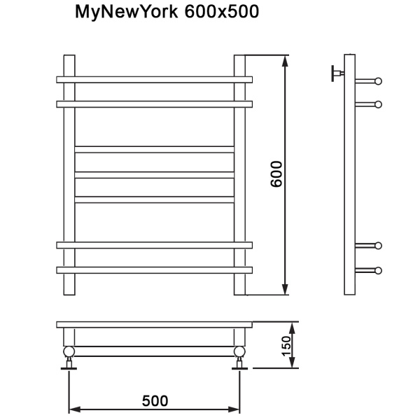Фото Полотенцесушитель MYFREA My New York 60/50