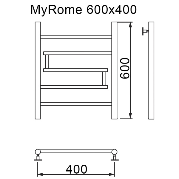 Фото Полотенцесушитель MYFREA My Rome 60/40