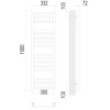Фото Полотенцесушитель TERMINUS Стандарт Аврора П20 300х1000 NEW