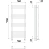Фото Полотенцесушитель TERMINUS Люкс Ватра П21 500х1200 NEW