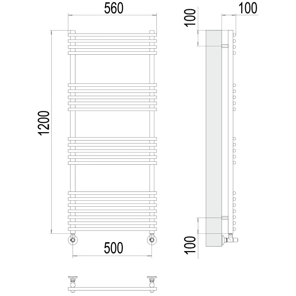 Фото Полотенцесушитель TERMINUS Люкс Ватра П21 500х1200 NEW