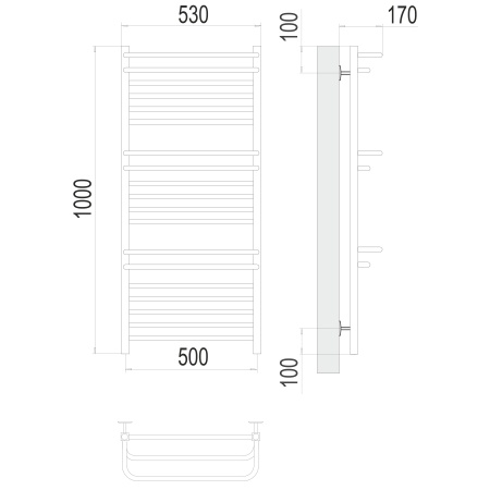 Фото Полотенцесушитель TERMINUS Стандарт Орион П18 500х1000 NEW