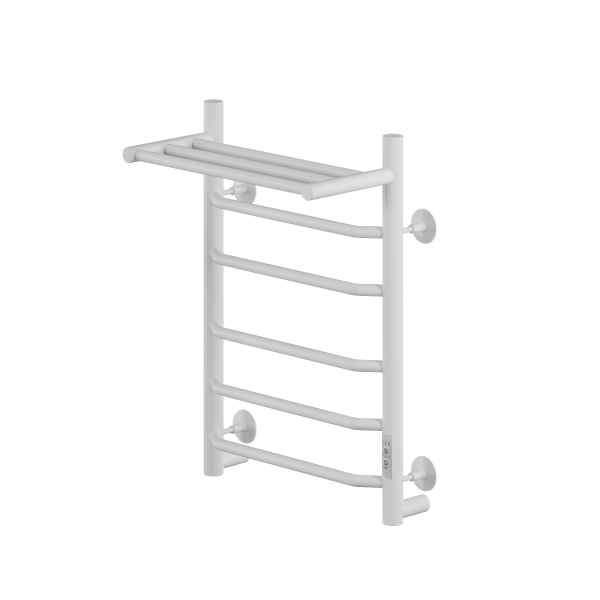 Полотенцесушитель Электрич.кабельный Ника ВЭЙ-3 60/40 с полкой RAL9016 белый матовый U - фото и схемы подключения