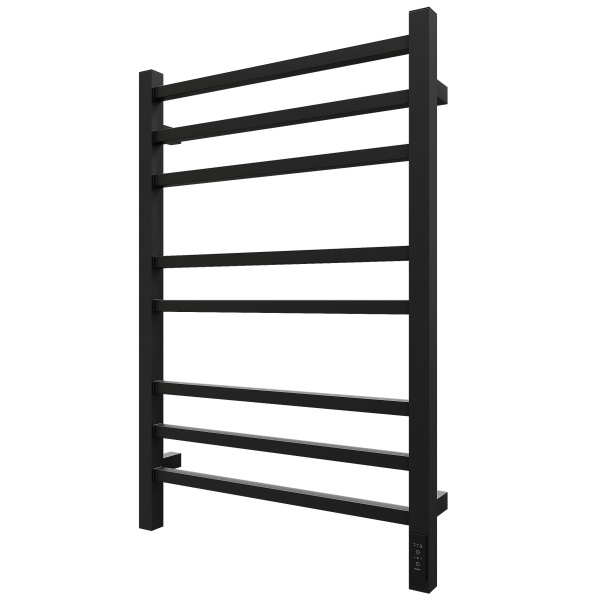 Полотенцесушитель Электрич. с/т GROIS Alex GR-102 500/800 П8 RAL9005 U черный матовый - фото и схемы подключения