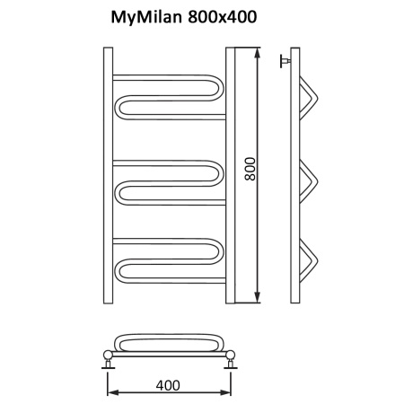 Фото Полотенцесушитель MYFREA My Milan 80/40