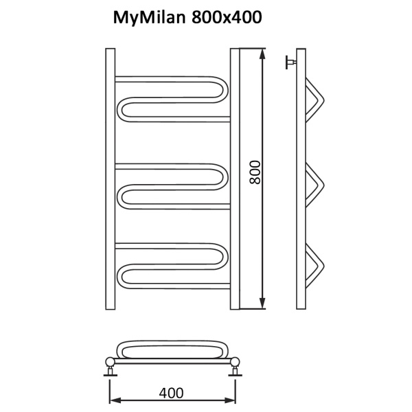 Фото Полотенцесушитель MYFREA My Milan 80/40