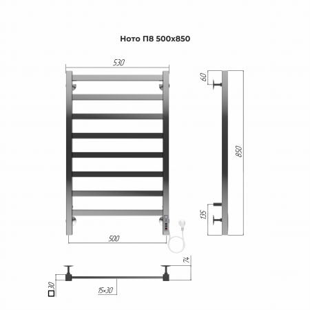 Полотенцесушитель TERMINUS Эконом Ното П8 500х800 NEW — купить онлайн у нас оперативная и бережная доставка по Москве и всей России, работаем без выходных. ЗВОНИТЕ :+74955005087