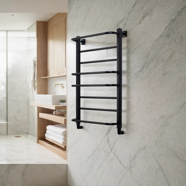 Фото Полотенцесушитель водяной Comfysan Пуро-К (Puro-K) W-8 80/50, черный