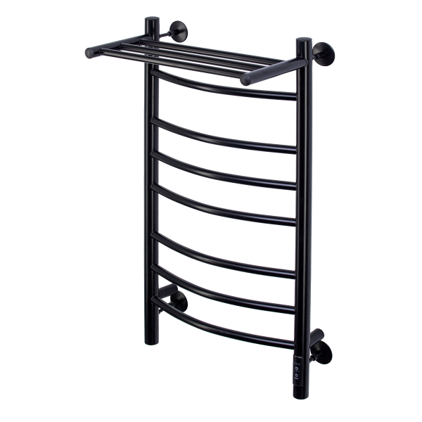 Полотенцесушитель электрический с/т Comfysan Ноуми (Noumi) EC-8 80/50 с полкой, черный - фото и схемы подключения