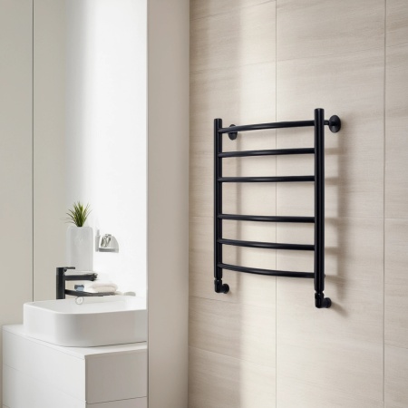 Фото Полотенцесушитель водяной Comfysan Ноуми (Noumi) W-6 60/50, черный