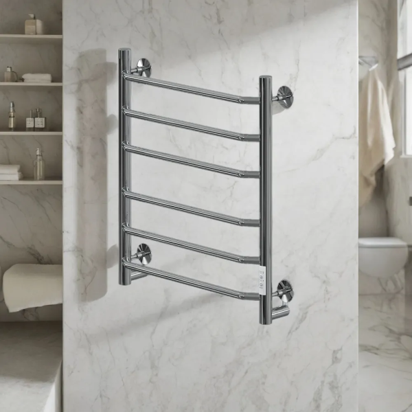 Полотенцесушитель электрический с/т Comfysan Скола (Scola) EC-6 60/40, хром - фото и схемы подключения