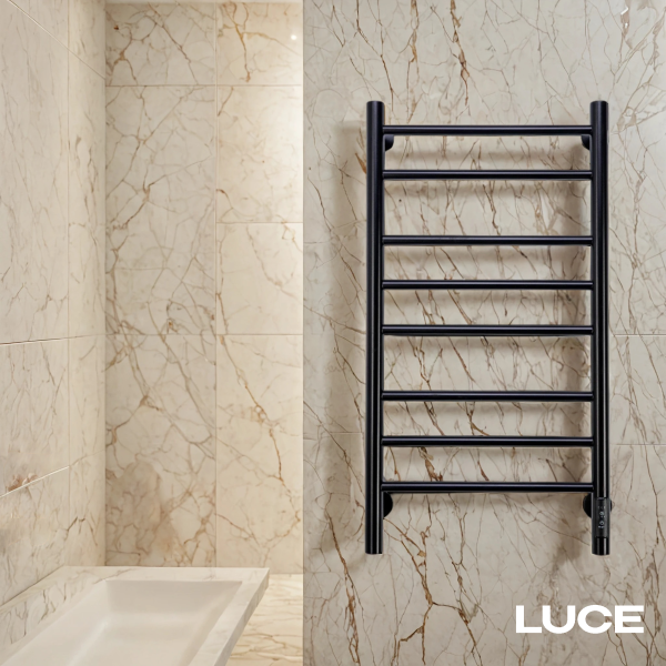 Полотенцесушитель электрический с/т Comfysan Люси (Luce) EC-8 80/40, черный - фото и схемы подключения