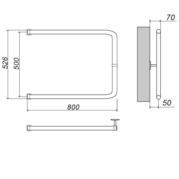 Фото Полотенцесушитель ГРОТА MODESTO 50/80