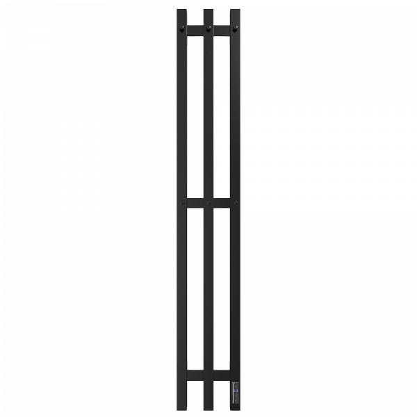 Полотенцесушитель Электрич. с/т GROIS Trio GR-128 190х1200 П3 RAL 9005 R черный матовый - фото и схемы подключения