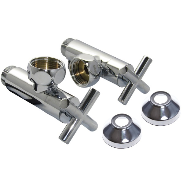 ВЕНТИЛЬ ЗАПОРНЫЙ УГЛОВОЙ КРЕСТ  1" x 1/2"  г/ш SMT8741SCH0410/2C купить оптом по выгодной цене в Москве