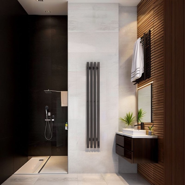 Полотенцесушитель электрический с/т Comfysan Альто-К (Alto-K) EC-4 150/18, оружейная сталь, гальвани - фото и схемы подключения