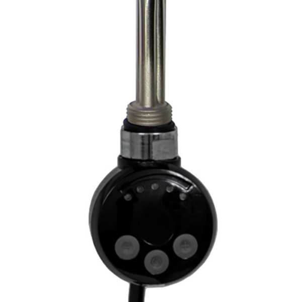 Электрический ТЭН LUX-01T-300 с терморегулятором 300W черный МАТОВЫЙ купить оптом по выгодной цене в Москве