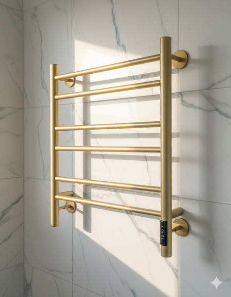Полотенцесушитель электрический с/т Comfysan Люси (Luce) EC-6 60/50, Матовое золото/МАТ ГОЛД - фото и схемы подключения
