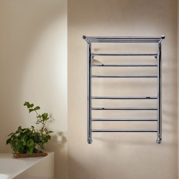 Фото Полотенцесушитель водяной Comfysan Люси (Luce) W-8 80/50 с полкой, хром