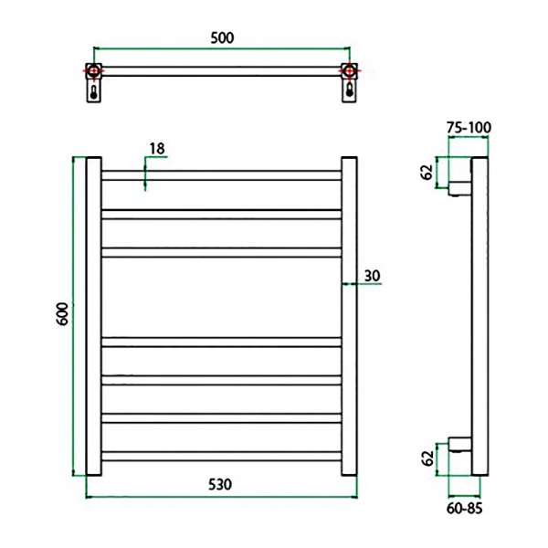 Фото Полотенцесушитель ГРОТА ECOCLASSIK 53/60
