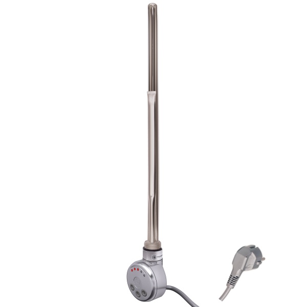 Электрический ТЭН Мег 1.0 600W Silver Matt, кабель спиральный с вилкой купить оптом по выгодной цене в Москве