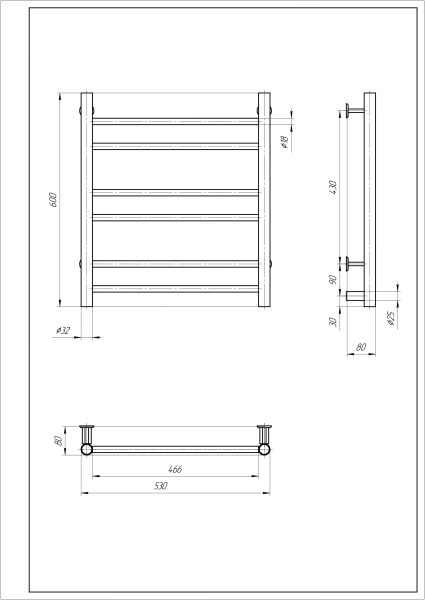 Полотенцесушитель электрический с/т Comfysan Вита (Vita) EC-6 60/50, матовое золото ЭК - фото и схемы подключения